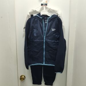 3 Piece Reebok Dark Blue Tracksuit with T-shirt